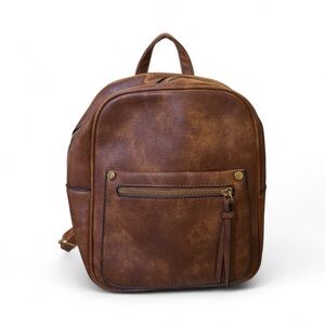 Brown Leather Backpack